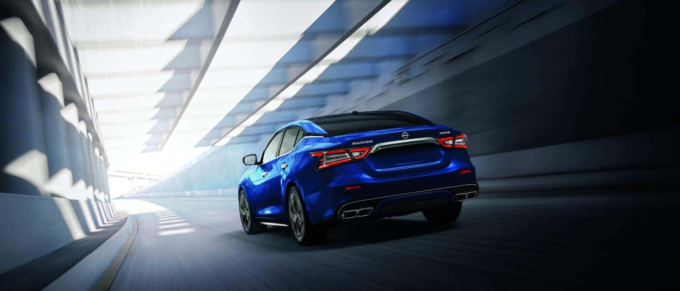 2023 Nissan Maxima Exterior Driving Away Through Tunnel
