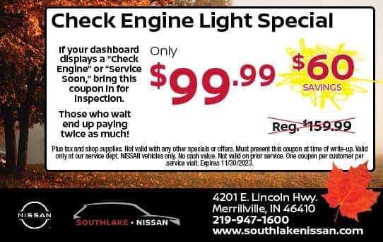 Check Engine Light Special | Southlake Nissan