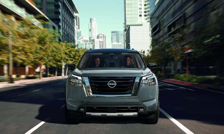 2024 Nissan Pathfinder Exterior Driving Head On In City