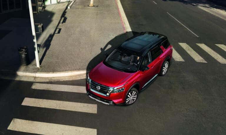 2024 Nissan Pathfinder Exterior Turning In City From Above