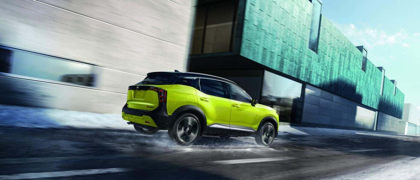 2025 Nissan Kicks Exterior Driving On Snowy Road