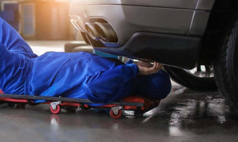Service Inspection Technician Roller Under Vehicle