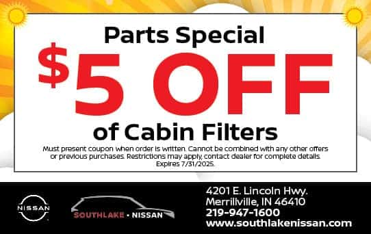 $5 Off Cabin Filters | Southlake Nissan