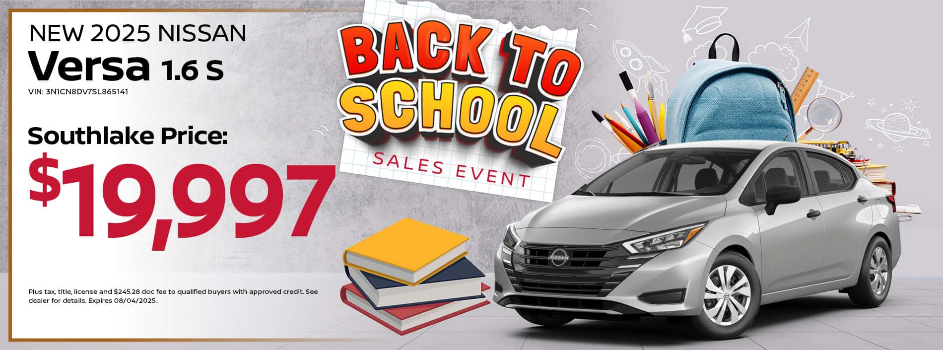 2025 Nissan Versa 1.6 S Special Offer| Southlake Nissan