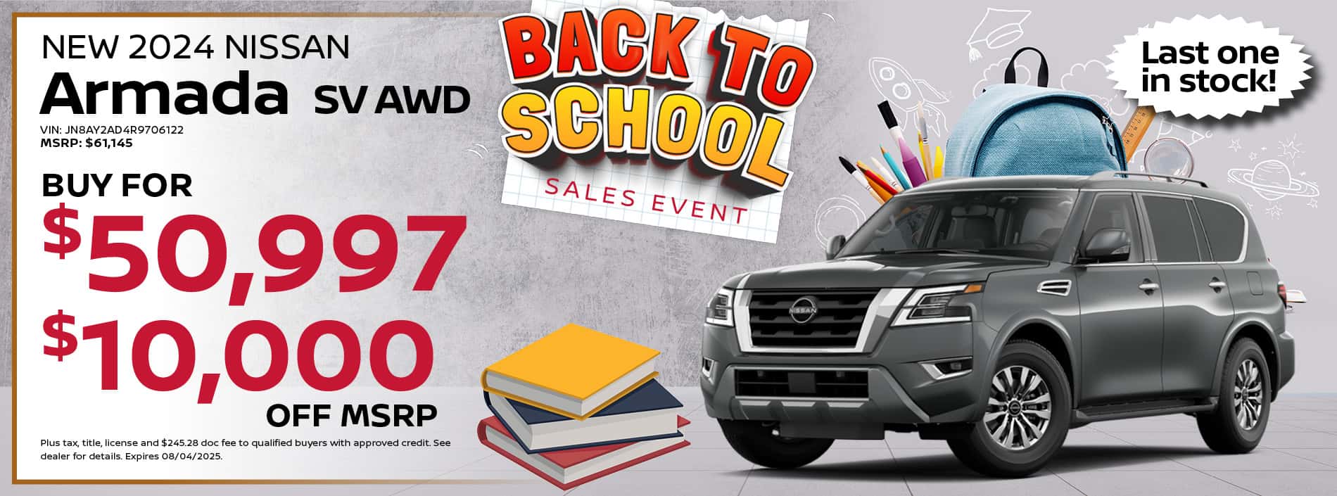 2024 Nissan Armada SV AWD Special Offer| Southlake Nissan
