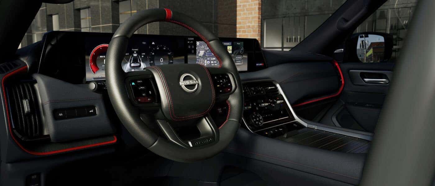 2026 Nissan Armada Interior Front Wheel And Infotainment Dash