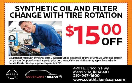 Synthetic Oil & Filter | Southlake Nissan