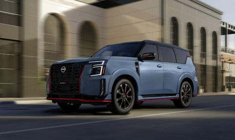 2026 Nissan Armada driving in city on turn