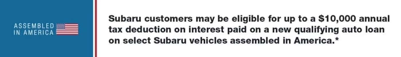 Subaru $10,000 tax deduction