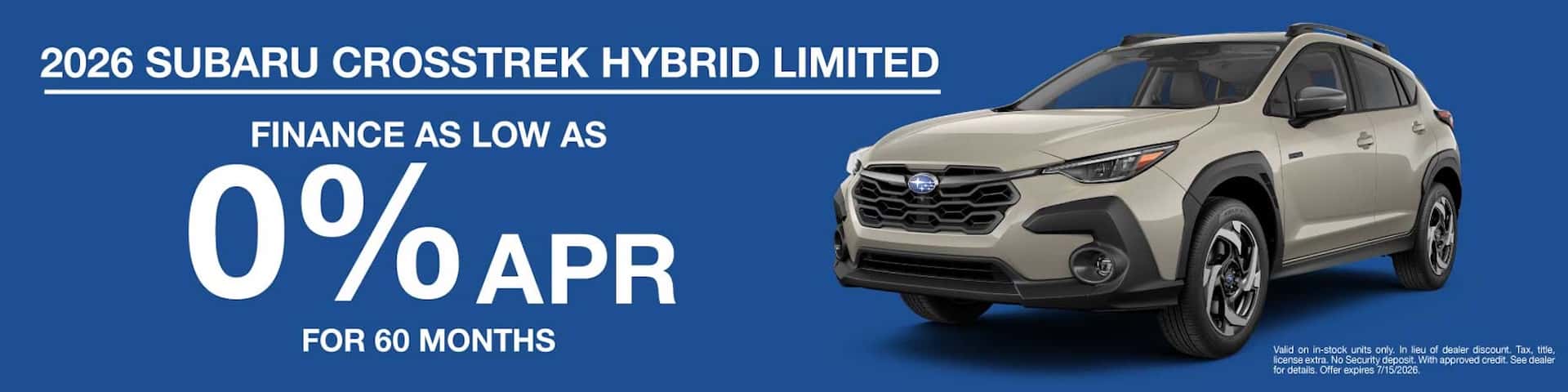 crosstrek offer