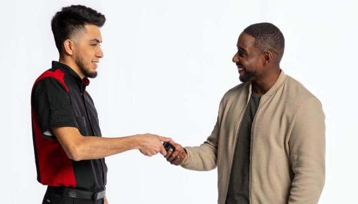 Toyota Employee Handshake Customer