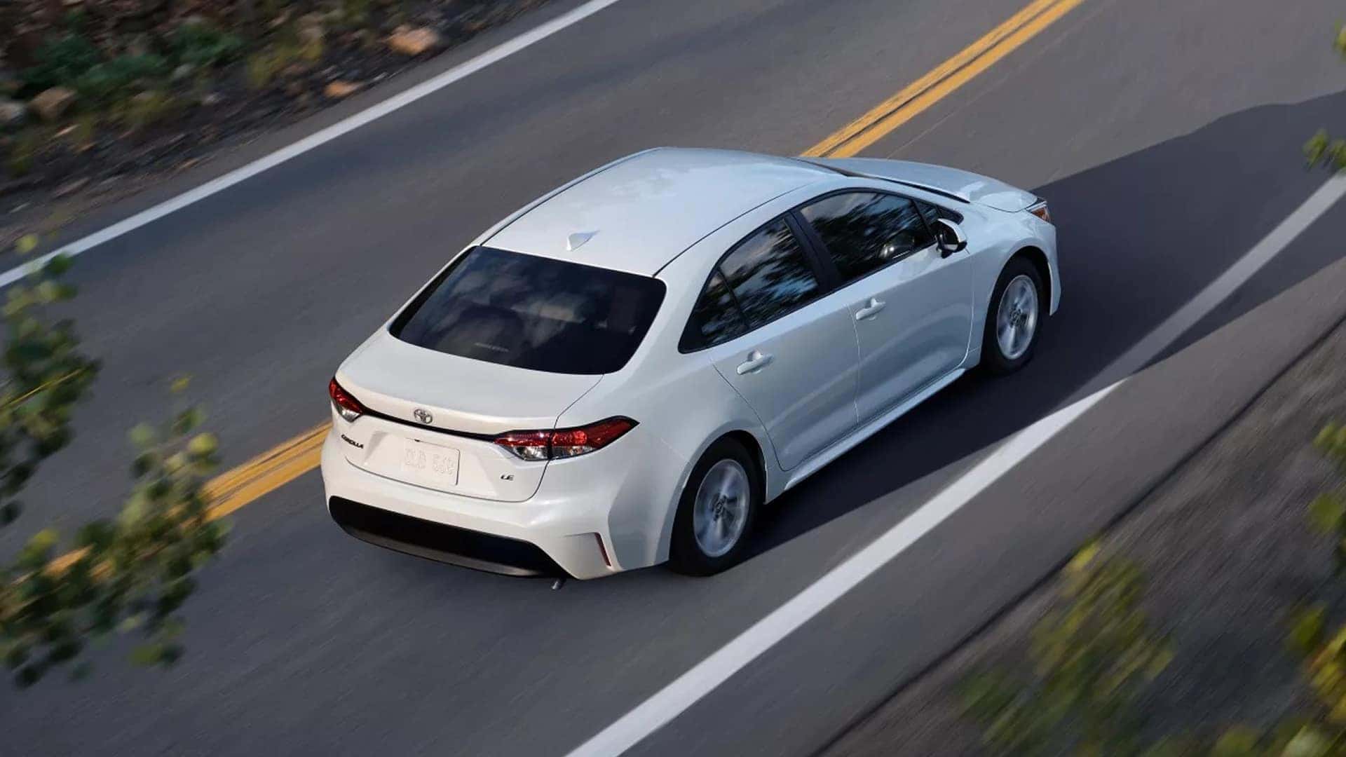 2025 toyota corolla driving on road
