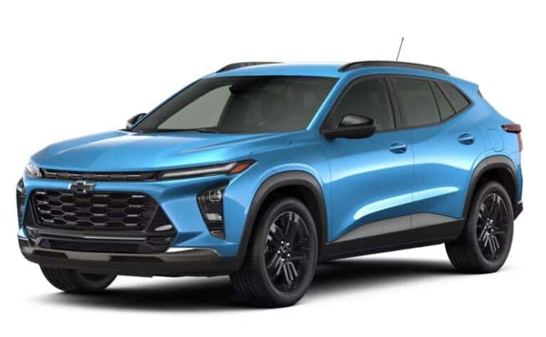 Chevrolet Trax photographed in a clean, well-lit setting emphasizing its compact design