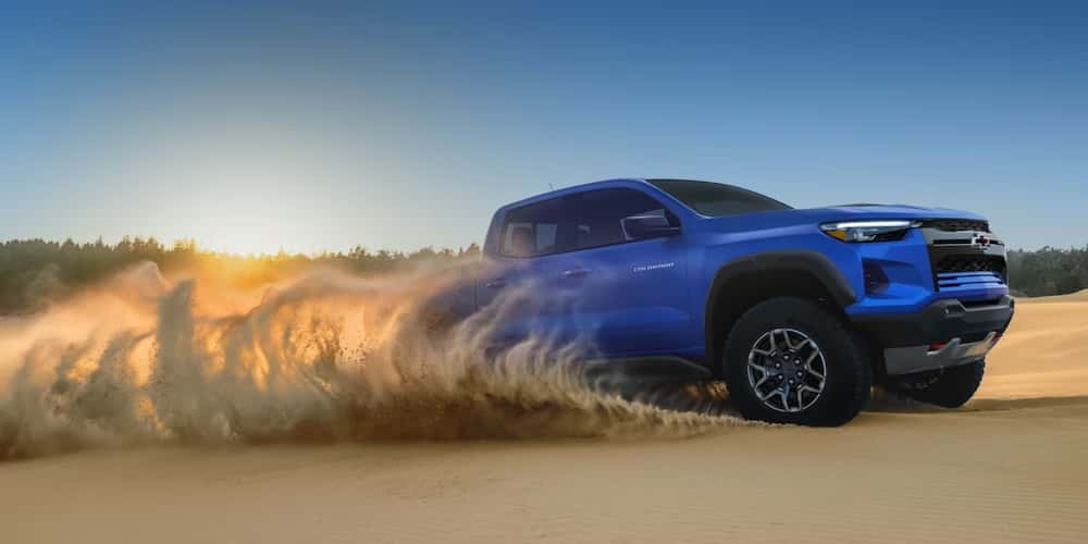 2026 Chevy Colorado driving in the Bighorns