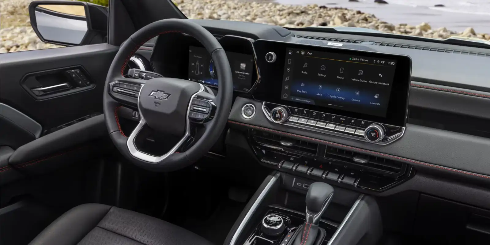 2026 Chevrolet Colorado interior with digital driver display and center touchscreen