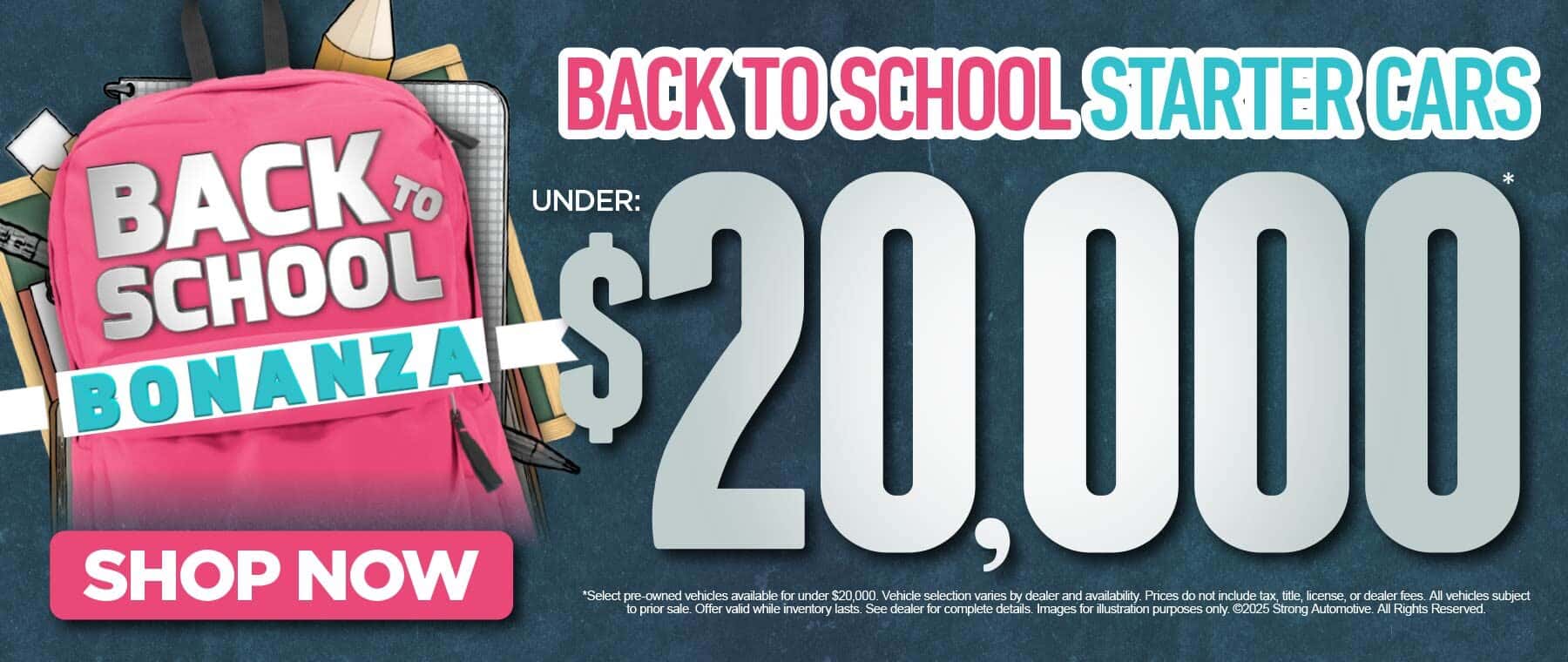 Back to School Starter Cars Under $20,000*