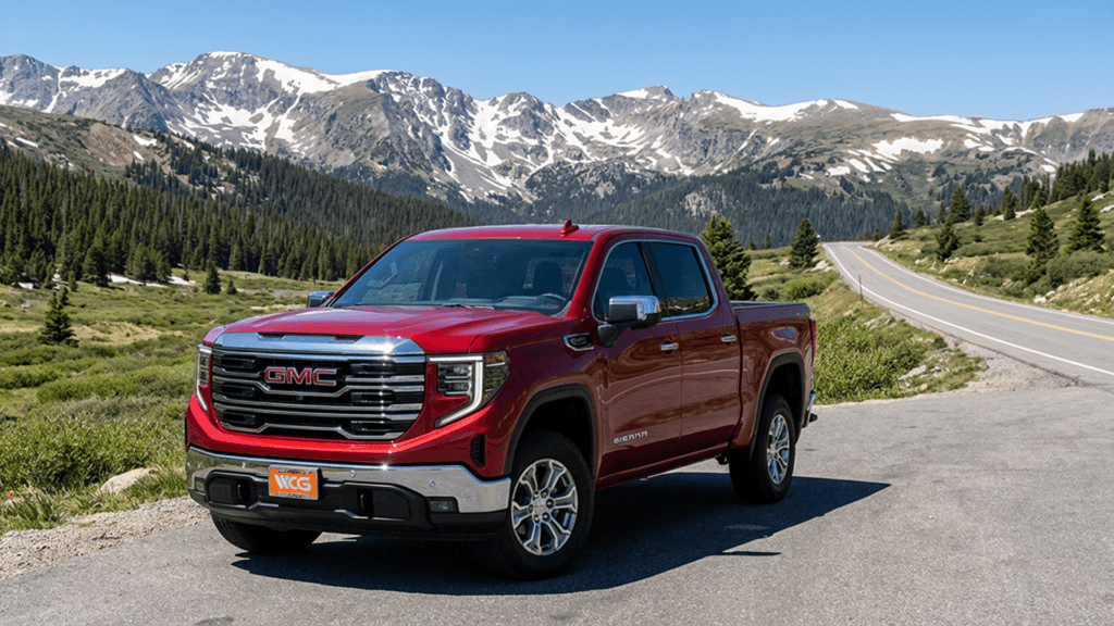 2026 GMC Sierra 1500 on a Colorado mountain pass — safety features built for high-altitude driving