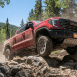A GMC Sierra 1500 AT4X Off-roading in the Colorado Mountains