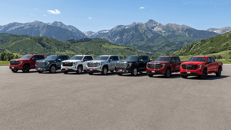 The entire GMC Sierra 1500 trim level lineup in Colorado