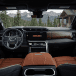 The technology features shown in the interior of the 2026 Sierra 2500HD