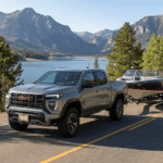 2026 GMC Canyon towing boat trailer Colorado