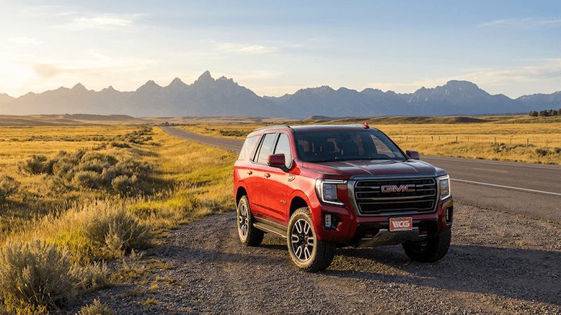 2026 GMC Yukon Colorado Buyer's Guide hero image on a Colorado mountain road