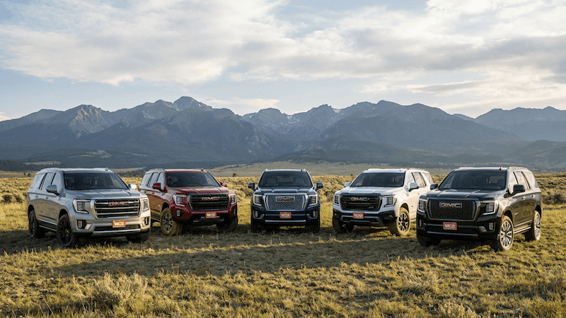 2026 GMC Yukon trim levels in Colorado mountain landscape