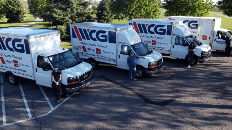 WCG Wholesale Parts delivery truck serving Northern Colorado shops