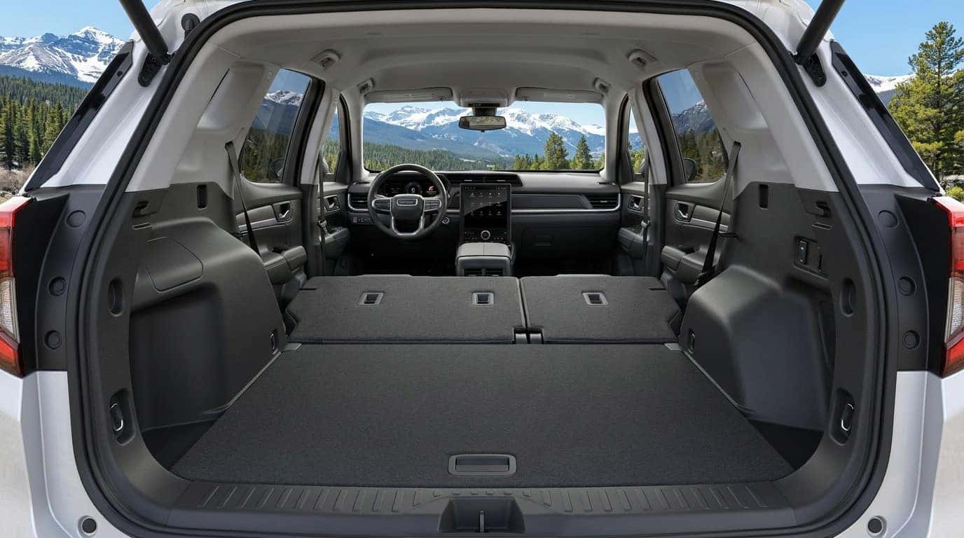 2026 GMC Terrain fold-flat passenger seat and interior cargo configuration
