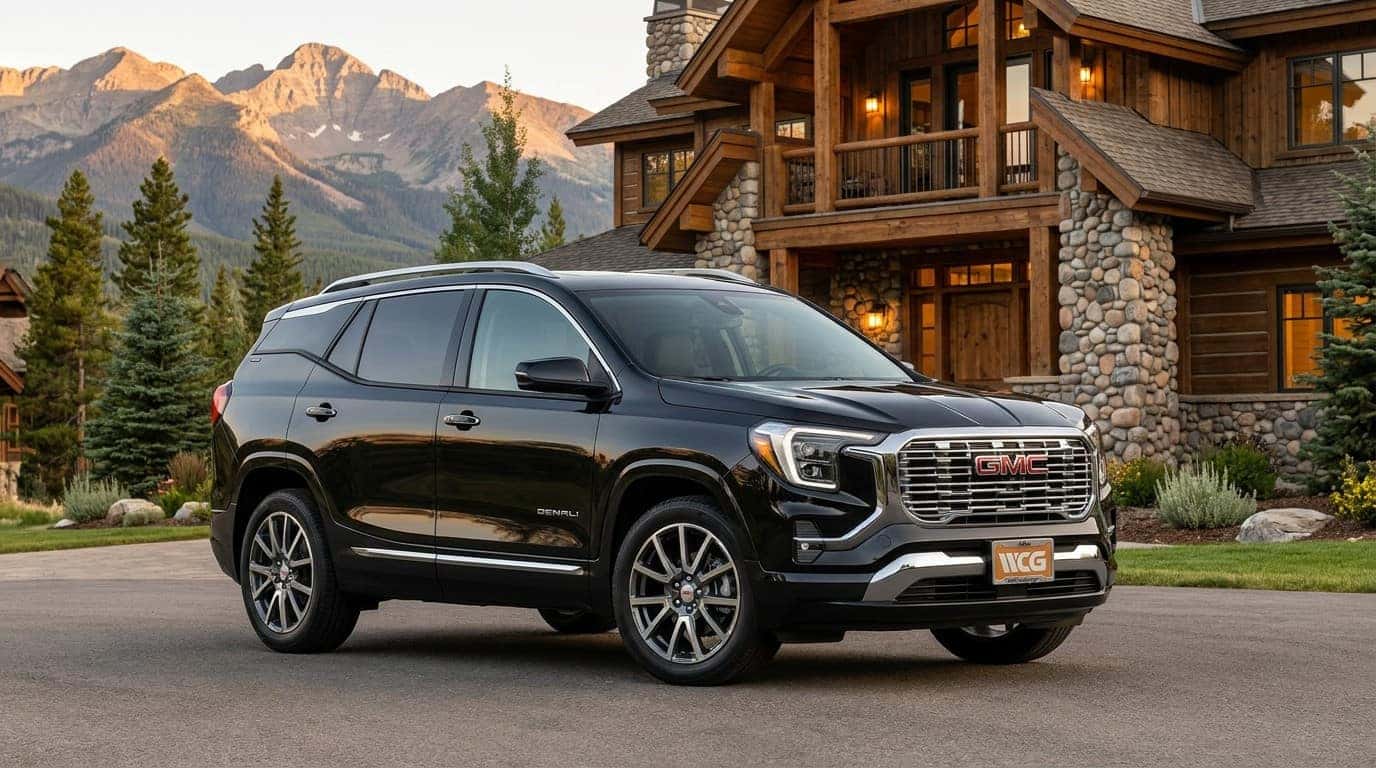 2026 GMC Terrain Denali at mountain lodge in Colorado