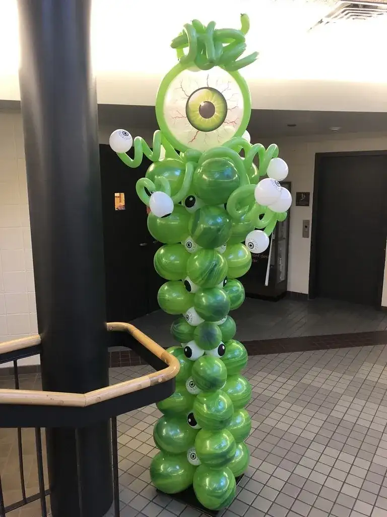 Monster themed balloon art by Merrymakers for the final Monster Day in Downtown Greeley